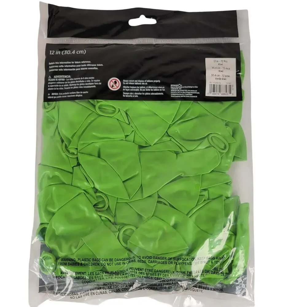 Kiwi Green Balloons 12in 72 Ct Helium Quality Latex Party Decoration Wedding